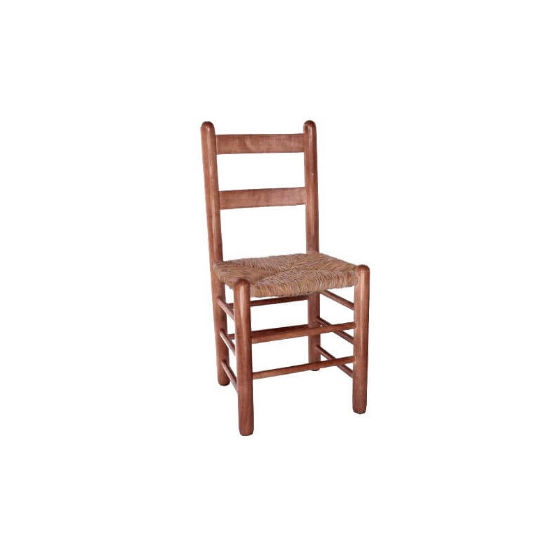Silla comedor Duquesa Chopo 90 asiento enea - Anea acabado pulido nogal