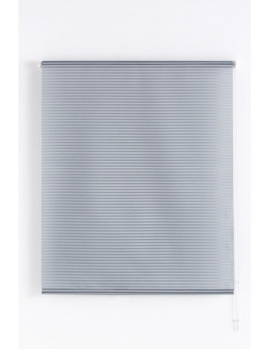 Estor enrollable translúcido rayado medidas estándar color gris