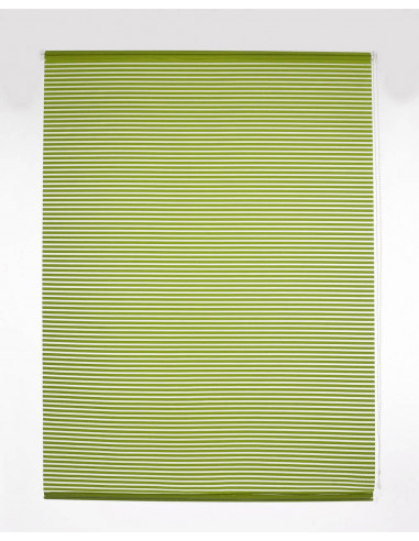 Estor enrollable translúcido rayado medidas estándar color verde