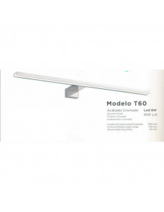 Aplique LED Acabado Cromado 600MM