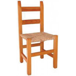 Silla de Comedor barra cuadrada de pino con asiento de...