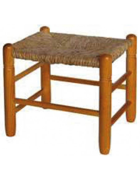Taburete nido chopo madera asiento anea-enea 38-45 cm
