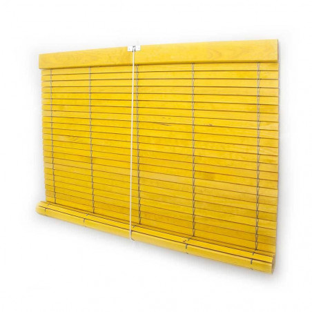 Persiana alicantina madera pintada "a medida " color amarillo luxe