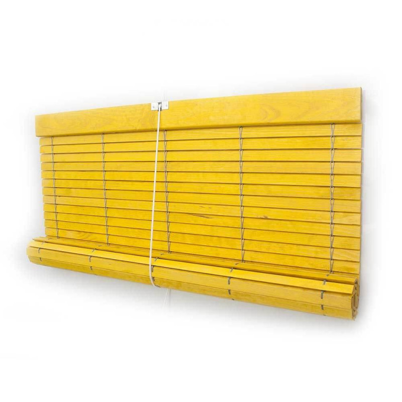 Persiana alicantina madera pintada "a medida " color amarillo luxe