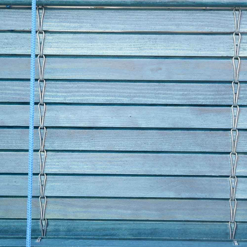 Persiana alicantina madera pintada "a medida " color azul océano luxe
