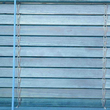 Persiana alicantina madera pintada "a medida " color azul océano luxe