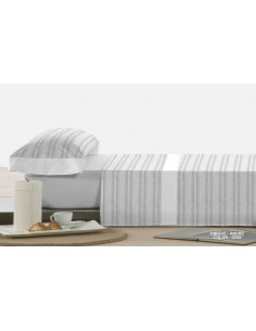 Juego Sábanas André 180 Gris Algodón Poliéster 50%