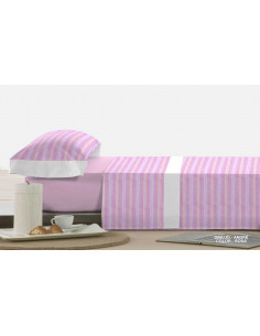 Juego Sábanas André 200 Rosa Algodón Poliéster 50%