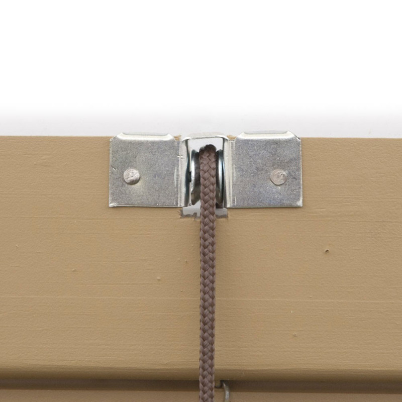 Persiana alicantina madera pintada "a medida " color ocre pintada detalle polea metálica