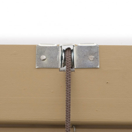 Persiana alicantina madera pintada "a medida " color ocre pintada detalle polea metálica