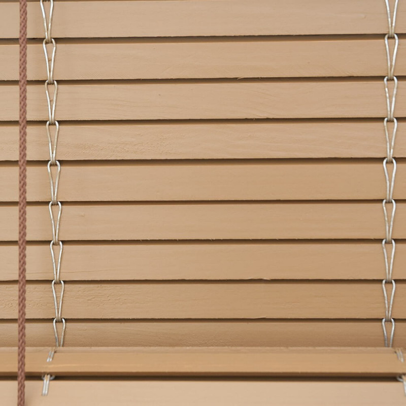 Persiana alicantina madera barnizada "a medida" para área irregular COLOR BEIGE
