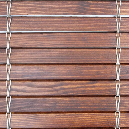 Persiana alicantina madera barnizada "a medida" para área irregular COLOR NOGAL BARNIZADA