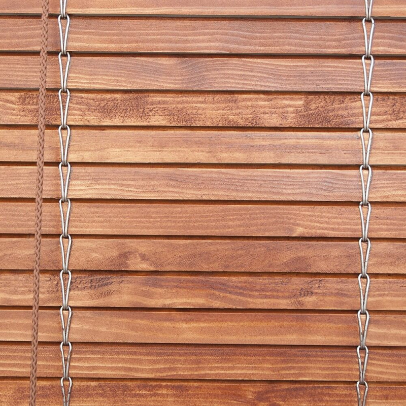 Persiana alicantina madera barnizada "a medida" para área irregular COLOR CEREZO BARNIZADA
