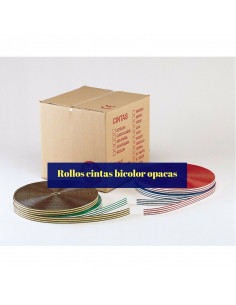 Rollos cintas bicolor opacas