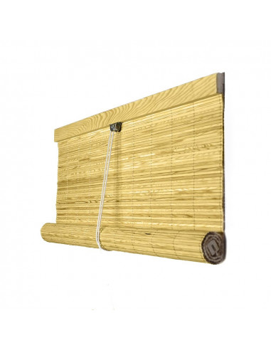 Esterilla-Miniceilan-varillas-demadera-interior-amarillo-barnizada