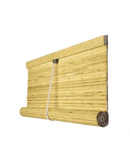 Esterilla-Miniceilan-varillas-demadera-interior-amarillo-barnizada