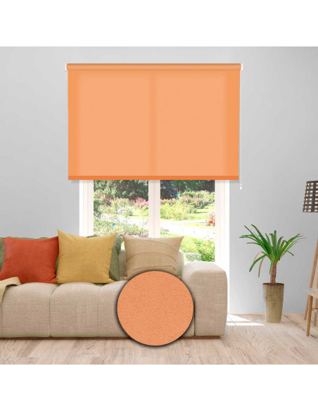 Estor enrollable albany translúcido colores lisos 107 - naranja