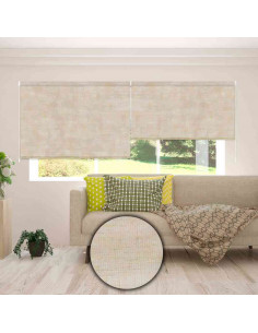 EB ESTORES BARATOS Estor Enrollable Opaco Premium. Regulador de Luz y  Temperatura FABRICACIÓN A Medida! Desde 40 cm hasta 300 cm de Ancho. Color:  Beige. Medidas: 42cm x 180cm : : Hogar