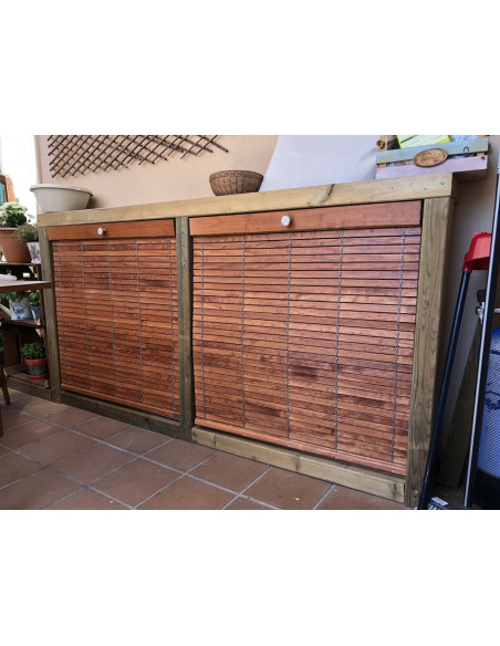 Persiana alicantina madera para exterior a Medida - barnizada o pintada