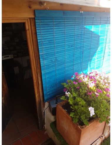 Persiana alicantina madera teñida barnizada o...