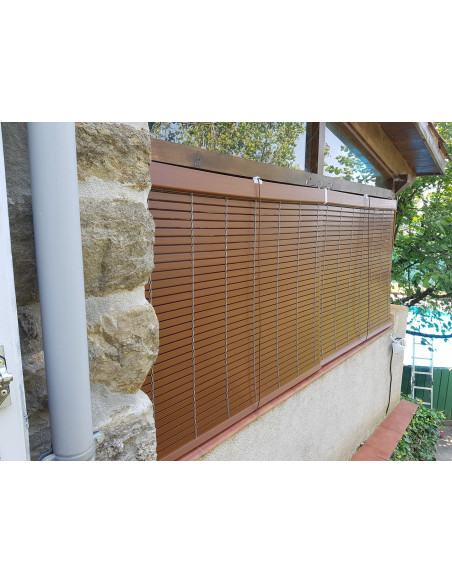 Persiana alicantina plástico - pvc montante interior de madera "a medida" colores lisos especiales