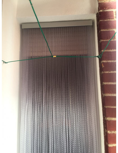 Cortina Cordón Rizado Grueso Color Transparente para puertas - a Medida