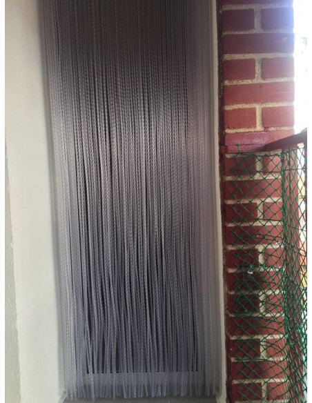 Cortina Cordón Rizado Grueso Color Transparente para puertas - a Medida