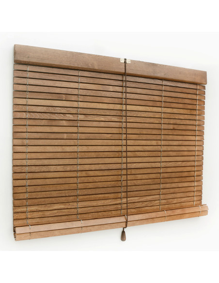 persiana alicantina de madera de cadenilla exterior noga claro