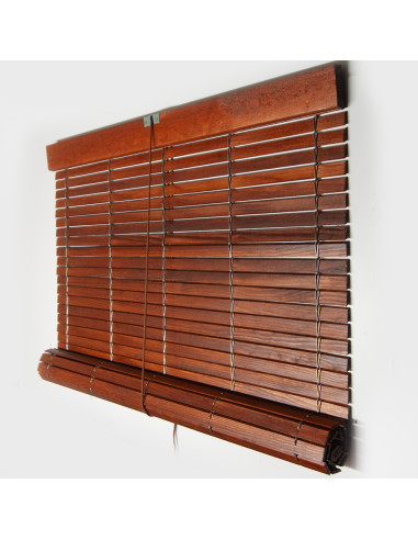 Persiana alicantina de madera cerezo enrollable para exterior