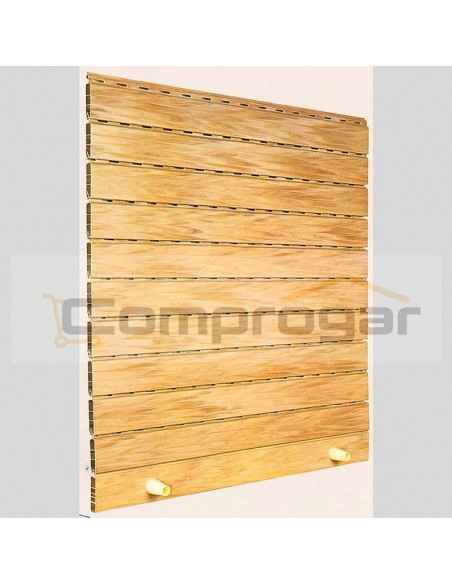 Persiana enrollable de plástico completa color imitacion madera