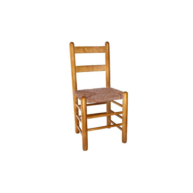 Silla comedor Duquesa Chopo 90 asiento enea - Anea acabado pulido miel