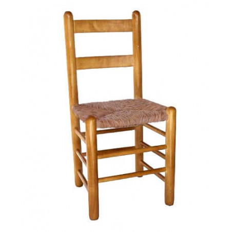 Silla comedor Duquesa Chopo 90 asiento enea - Anea acabado pulido miel