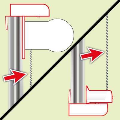 Estor enrollable opaco térmico con tracción lateral sin taladro