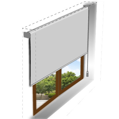 Estor Enrollable Sin Taladrar 90 x 100 cm Privacidad Protección Estor Opaco  Y Enrollable Fijación sin Taladrar para Ventanas y Puertas, Gris Oscuro